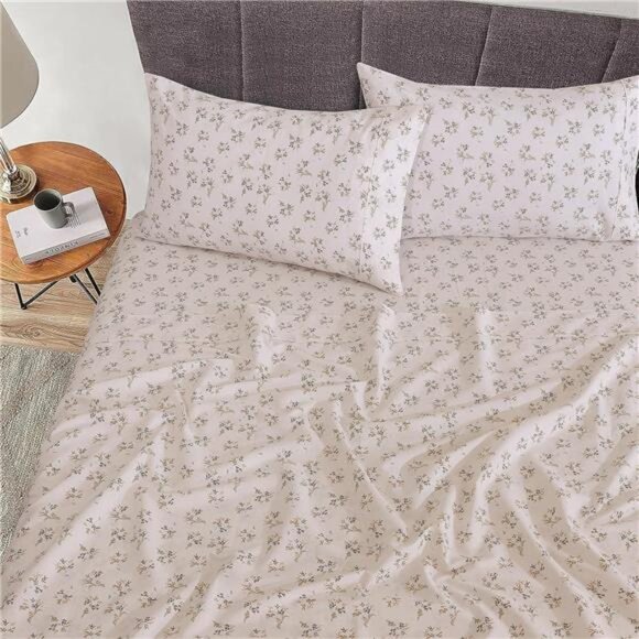 100% Cotton Split King Sheets Sets for Adjustable Bed, 5 PCs, Soft & Breathable - Picture 2 of 8